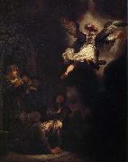 Rembrandt van rijn arkeangeln rafael lamnar tobias familj Germany oil painting artist